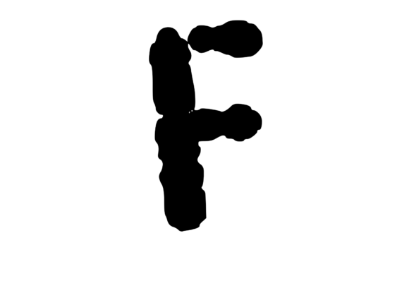 Ink Blot Stain Mono Letter F Review
