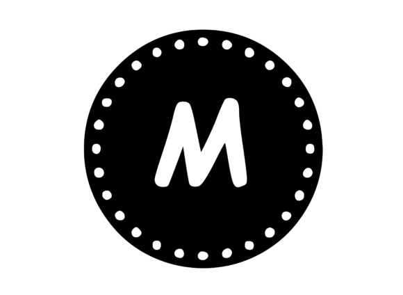 Mono Minted Gold Coin Letter SVG for Embroidery Projects