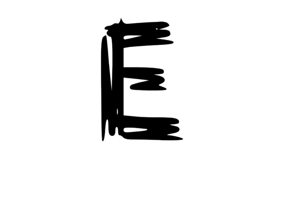 Old Brush Stroked Mono Letter E Review