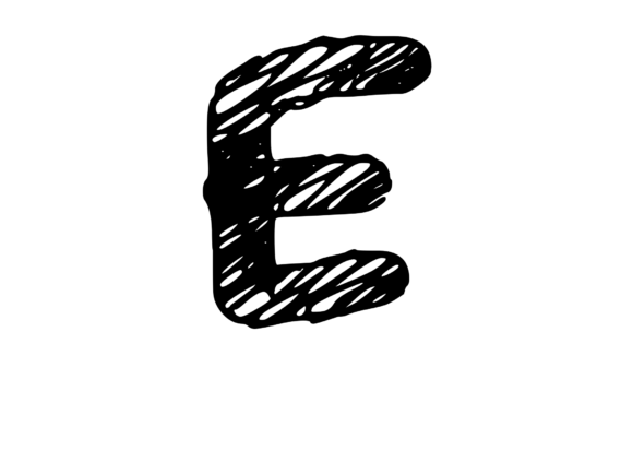Rough and Messy Scribbled Mono Letter E Review